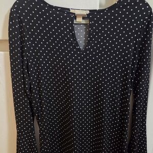 Vintage Michael Kors Black Top with White Stars S